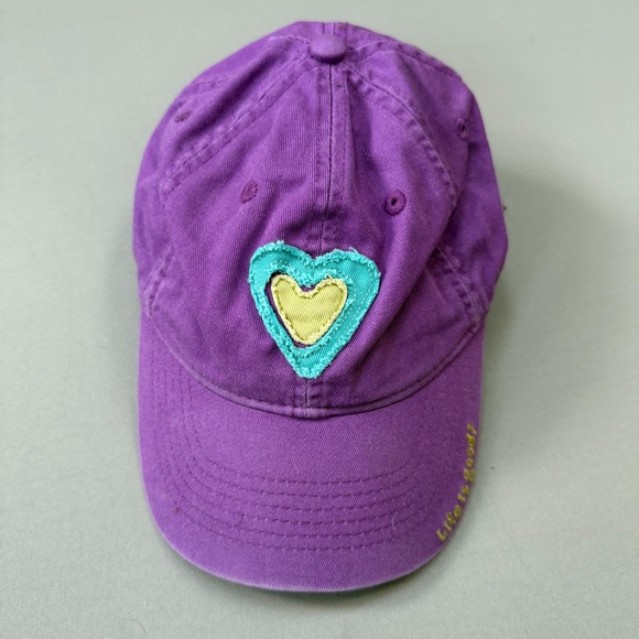 LIFE IS GOOD Purple Heart stitched baseball hat cap. - Picture 1 of 5